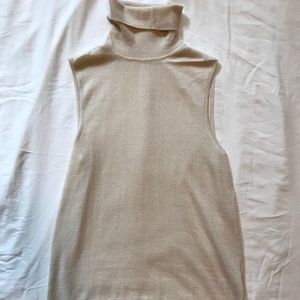 Equipment sleeveless turtleneck sweater